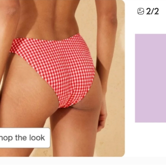 Wild Fable Red Checkered Bikini Bottom Size XS(0-2) - Picture 9 of 10